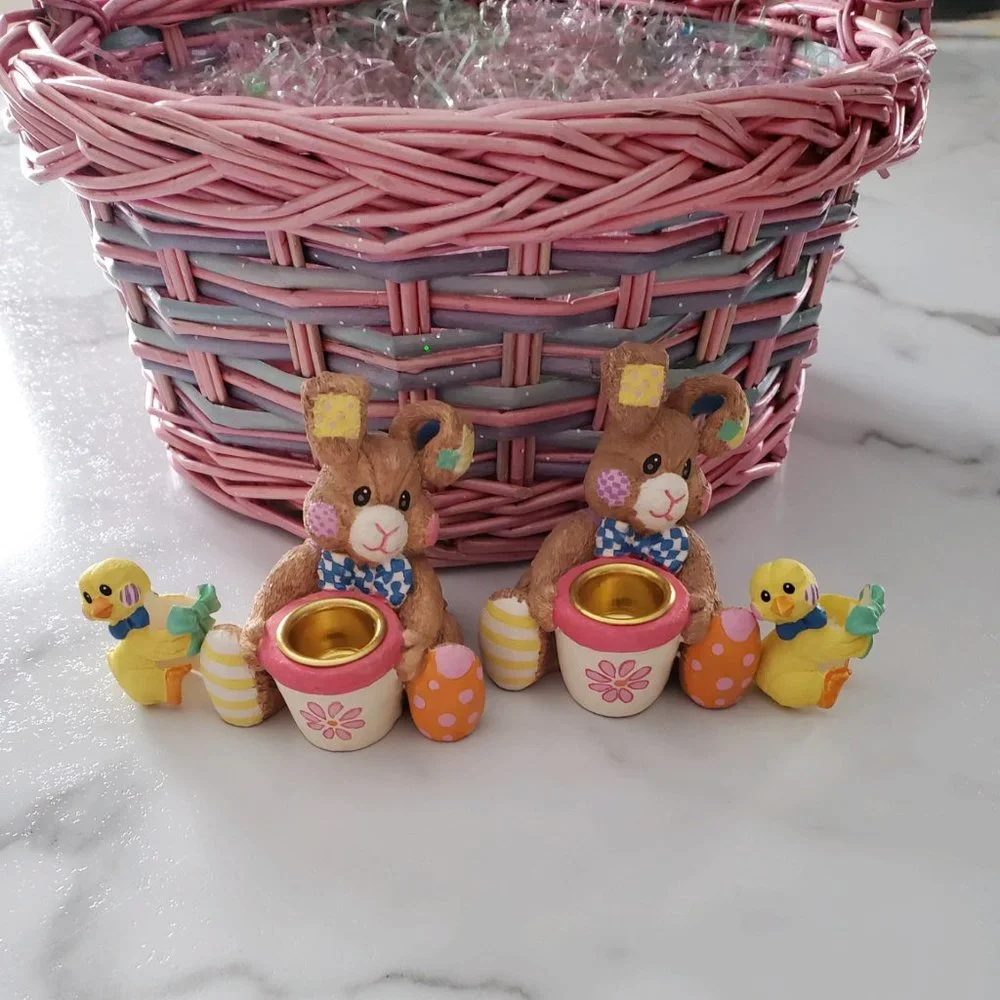 Easter Bunny Taper Candlestick Holder Chic hugger